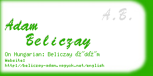 adam beliczay business card